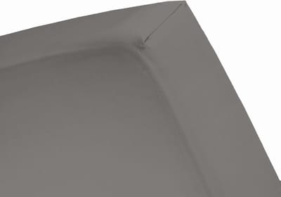 YOON hoeslaken katoensatijn donkergrijs - 80x200 cm - GOTS gecertificeerd 100% katoensatijn