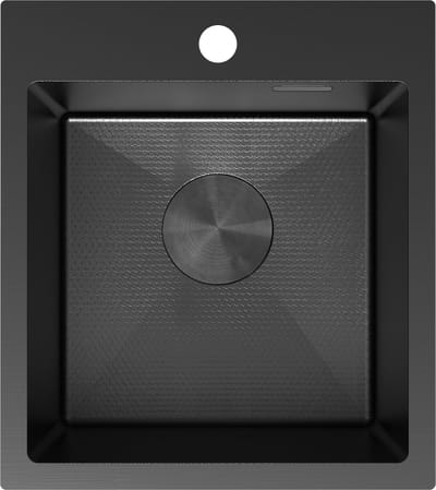 Mexen Solix roestvrijstalen spoelbak 1-kamer 400 x 450 , zwart HC - 6401401000-70HC