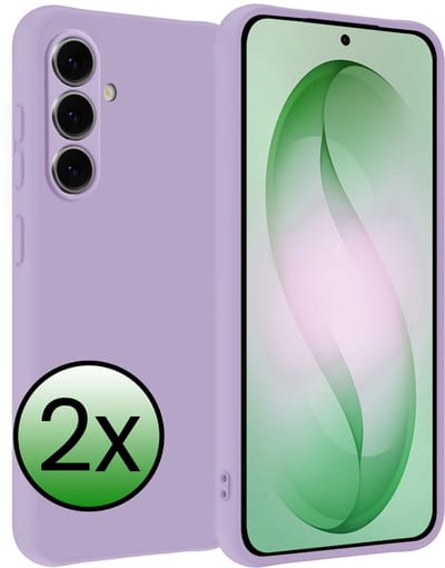 Hoesje 2 Stuks - Geschikt voor Samsung Galaxy S26 Plus - Sterk & Shockproof - Case Siliconen - Back Cover - Telefoon Hoes - Lila