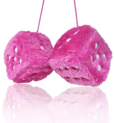 Auto Decoratie Pluche Dobbelstenen - Universele Hangdecoratie voor achteruitkijkspiegel