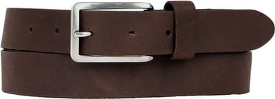 Petrol Industries Riem Heren - Broekriem - Verstelbaar - Leer - Bruin - 85 cm - S