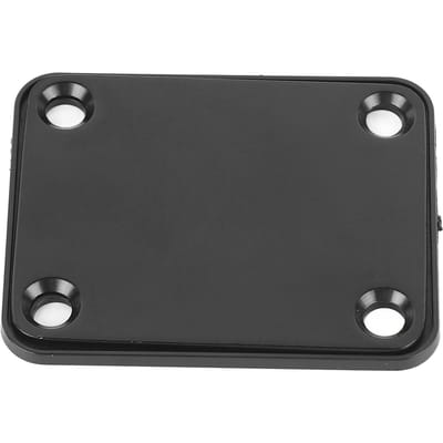 Plaque de talon pour guitare électrique Plaque de renfort de manche de guitare en métal Plaque de protection pour remplacement Noir noir