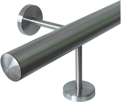 Voetsteun RVS - Barsteun Pootsteun - Aanrecht Ondersteuning - Massief Roestvrij Staal - 240 cm - Zilverkleurig