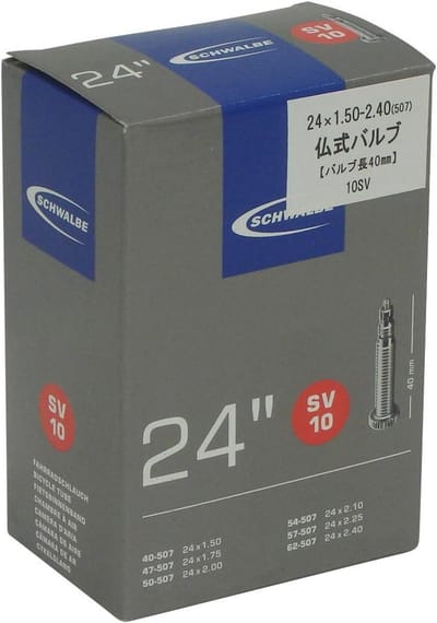 Fietsbinnenband 24 inch SV10 40 mm zwart - Geschikt voor 1.75-2.35 inch