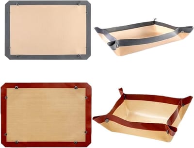 Siliconen bakmat, lekvrij, koekjesbakplaat, antiaanbaklaag, hittebestendige ovenmat, keukenhulpmiddel, bakmat (2 stuks)