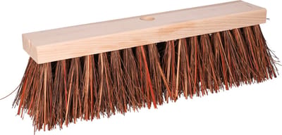 Buemag harde Bezem kop - Piassava - extra sterk - FSC hout - bruin - 40 cm - straatbezem - buitenbezem - groot