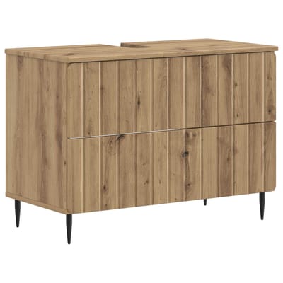 vidaXL - Wastafel - kabinet - voor - de - badkamer - ZWOLLE - Artisanaal - eiken