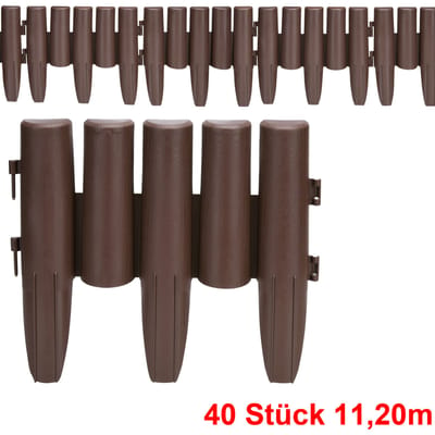 Deuba Tuinrand 11,20m Palissade Houtlook Bruin Maairand 1 element (lxb): 28x24cm