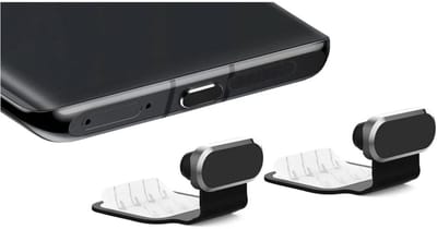 USB-C Poort Stofdichte Plug met Plakstrip | voor Smartphone en Tablet | Geschikt voor iPhone 15/16 en Samsung S24 | Kapje USB-C Connector | Beschermt tegen stof, zand, vuil en water | Zwart (2-Pack)