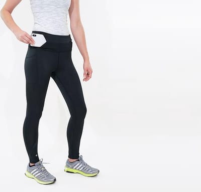 Flipbelt Legging Zwart - Hardloop Legging voor Telefoon - Sportlegging dames - Sportbroek dames - Sportkleding dames - L