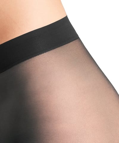 FALKE Seidenglatt eenkleurig materiaal transparant 15 DEN panty dames grijs - maat M