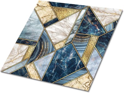 Tulup PVC Tegels - Abstracte Geometrie Vinyl Tegels - 30 cm x 30 cm - Veelkleurig Zelfklevende Vinyl Tegels - 9 stuks - Vinyl Tegels Zelfklevend - Geometrisch Plaktegels - Vinyl Wandtegels - Plaktegels keuken en Badkamer