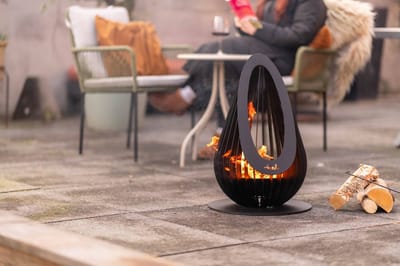 Design Vuurkorf Zwart Metaal Modern voor Buiten Wooh Luma