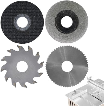 4x Universele Ronde Zaagbladen Set 60mm - Hout, Hars & Diamant - Voor Mini Tafelzaag