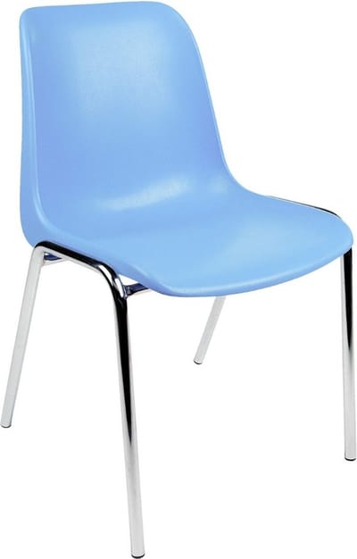 Kantinestoelen Rome kunststof stapelbaar Licht blauw