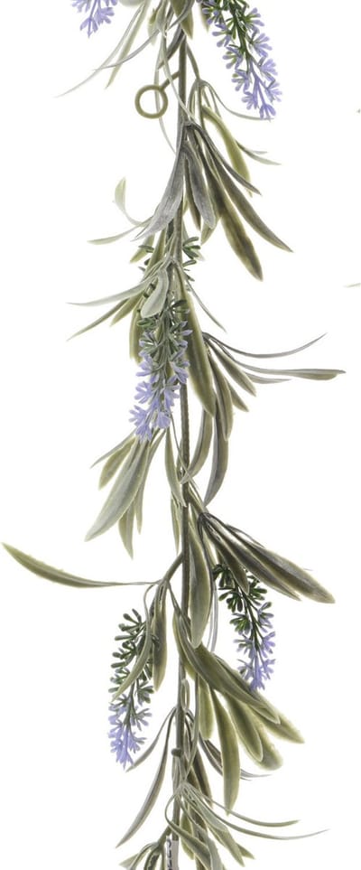 Lichtpaarse lavendel kunsttak kunstplanten slinger 180 cm - Kunstplanten/kunsttakken