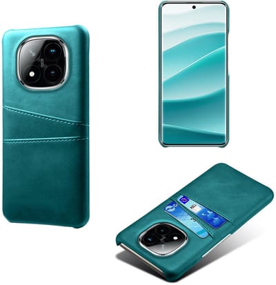 Backcover met Opbergvakjes + Screenprotector voor Xiaomi Redmi Note 14 Pro+ 5G _ Groen