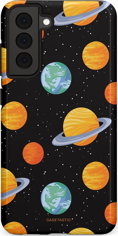 Casetastic Hoesje Geschikt voor Samsung S21 FE - Stijlvolle Beschermende Duo-layer Case - Universum reis