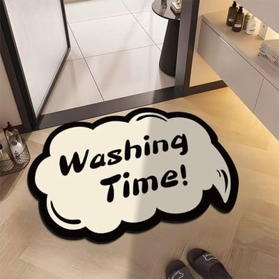 Speciaal gevormde Badkamervloermatten  Badkamer Waterabsorptie  Sneldrogend  Vuilafstotend  Antislip Voetmatten  Diatomeeënaarde Zachte Kussens 40*60cm
