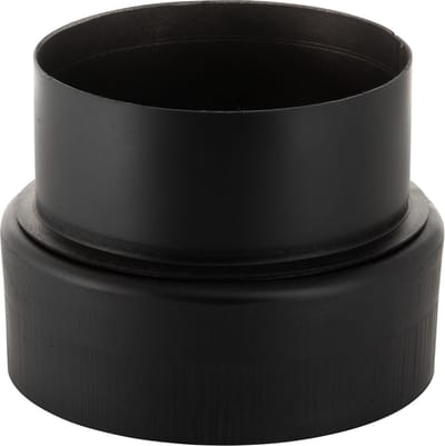 Verloop Ø180m / Ø150v 2mm Zwart.