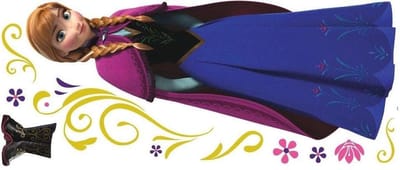 RoomMates Disney Frozen Anna with Cape - Muursticker - 13x46 cm - Multi