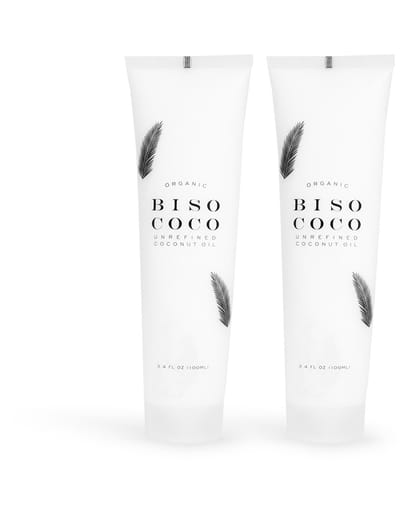 Bisococo Biologische Kokosolie 2x Tube 100 ml – 100% Pure Organic Coconut Oil – Voor Huid & Haar – Multifunctioneel – Clean Beauty – Hygiënisch