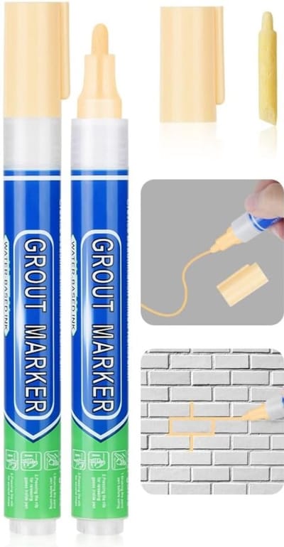 Voegenstift Beige – Voegenmarker – Voegenpen – Voegverf Pen – Voegstift – Voegen Kleuren en Opfrissen – Tegelvoegen Reinigen – Voegkleuring – Tegelvoeg Marker – Badkamer, Keuken en Toilet