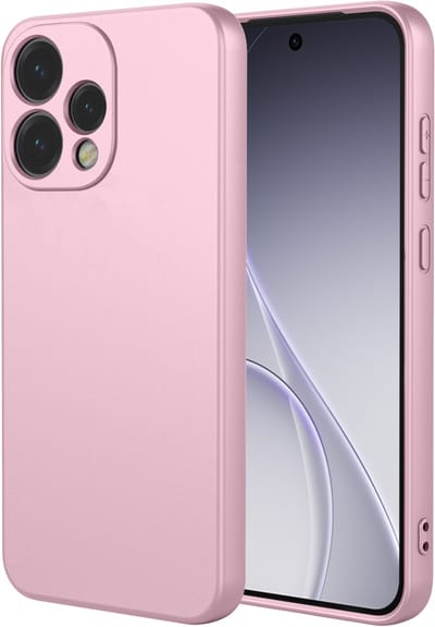 MobyDefend Hoesje - Geschikt voor Oppo Reno15 - Matte Siliconen Backcover - Licht Roze