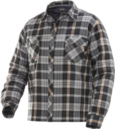 Jobman 5157 Flannel Shirt Lined 65515701 - Grijs/Oranje - S