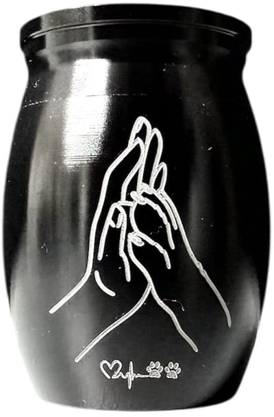 Urn hond - Mini urn - Grootte 4x3cm - Urne hond - Urn hond overleden - Urn hond pootjes - Urntjes klein - Urn voor dieren - Mini urn - Mini-urnen - Mini-urnen met kaarsje - Mini urn hond - Gedenkartikelen - Gedenksteen - Gedenksteen hond