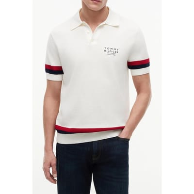 Tommy Hilfiger Rwb Ss Polo Ivory Petal Größe: S | Poloshirts Outlet | Herren | Weiß