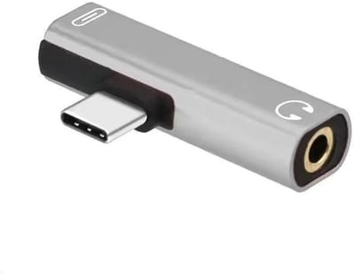 DrPhone SoundLink – USB-C naar 3.5mm Jack Adapter | Geschikt voor Audio & Bellen | Let op: Geen DAC - Zilver