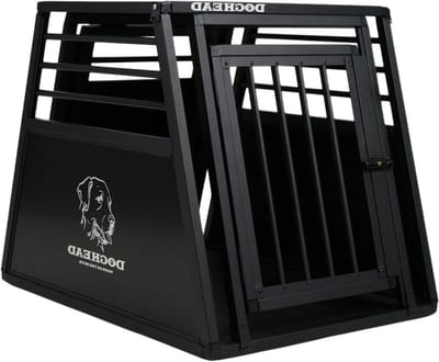 Hondentransportbox Proline - Reismand hond - Veilig transport - Nooduitgang geïntegreerd - 65 x 85 x 69 cm - Zwart