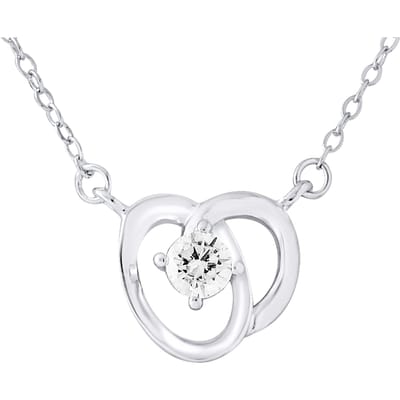 Zilver 925 zirkoniumoxide bloem ketting