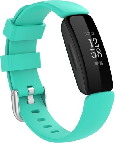By Qubix - Compatible Fitbit bandje - Geschikt voor Fitbit Inspire 2 & Ace 3 - Sportbandje met gesp - Maat: Small - Mint groen Smartwatchbandje bandje Armband Polsband Strap Band Watchband