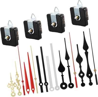Klok Mechanisme Set - Reparatie Onderdelen - Klok Maken - Stille Beweging - 3 Maten - Zilver