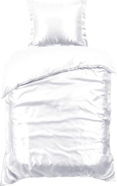 Beauty Silk Dekbedovertrek - 140x200/220 - Glans Satijn - Wit