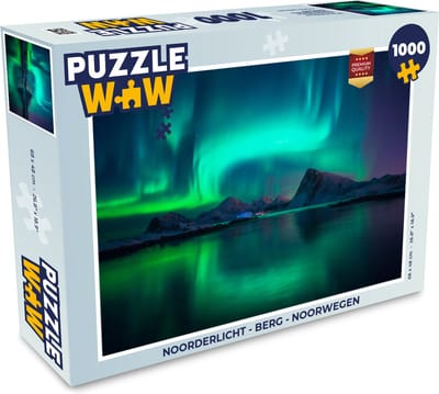 Puzzel Noorderlicht - Berg - Noorwegen - Legpuzzel - Puzzel 1000 stukjes volwassenen
