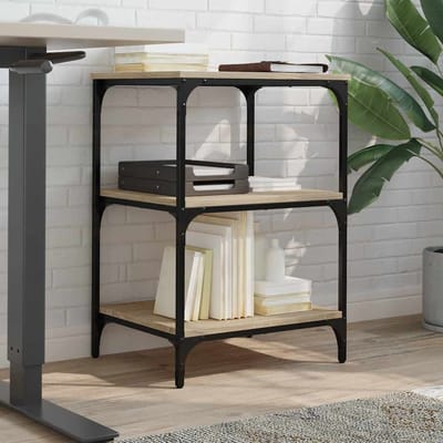 vidaXL - Printerkastje - 3-laags - 50x41x75 - cm - bewerkt - hout - sonoma - eiken