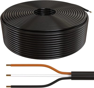 Voertuigkabel - Aanhangwagenkabel - Elektrische Installatie - Olie en brandstofbestendig - 100 meter 3x1mm² - Zwart
