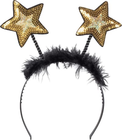 Boland - Diadeem Sterren goud Goud - Één maat - Volwassenen - Unisex - Glitter and Glamour