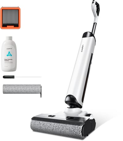 UWANT D500 Draadloos Steelstofzuigers -Wet & Dry stofzuigers-Anti-klitten-Nat Droog Stofzuiger-IPX6 waterdichte motor-AI zelfreinigend-180° plat leggen-17.000 Pa zuigkracht-3-zijdig vegen zonder randen-Geurpreventie-Realtime elektrolyse-Spraakprompt