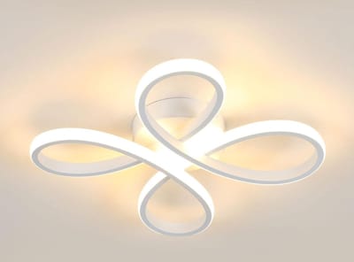 plafondlamp - 30cm - Medium - LED - 30W - 2400LM - 3000K - Warm Licht - met bloemmotief - aluminium - voor slaapkamer, woonkamer, eetkamer, keuken, gang, balkon