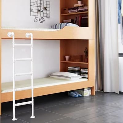 Stapelbedladder - Hoogslaper Klimladder - Veilige toegang - Verstelbare lengte - 200 cm - Zwart
