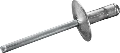 GOEBEL® - 250 x Multi-Grip blindklinknagels (Ø x L) 4,8 x 10 mm - Alu Aluminium AlMG 2,5 / Staal verzinkt - Grote kop - MULTI - 7771148100 - Popnagel