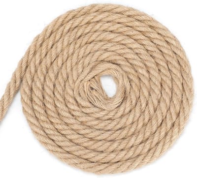 14 mm dik jute touw - 10 m - bruin - voor kattenkrabpaal - henneptouw - doe-het-zelf - knutselen - ophangen - decoraties