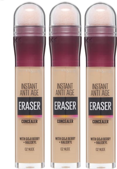 Maybelline New York - Instant Anti Age Eraser - 02 - 3 stuks Voordeelverpakking