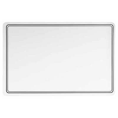 Cosy & trendy tafel placemat - PU-leer/leer look - wit - 43 x 30 cm - tafel onderleggers
