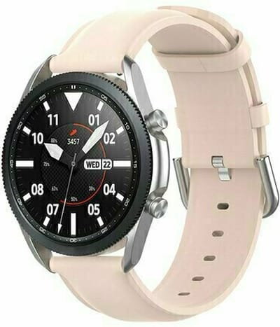 By Qubix - 22mm - Classic leren bandje - Roze - geschikt voor Huawei Watch 3 / 4 / 5 (pro) - 46mm & geschikt voor Huawei Watch GT / GT 2 / GT 3 (pro) / GT 4 (pro) / GT 5 (pro) / GT 6 (pro) 46mm / Ultimate / Ultimate 2