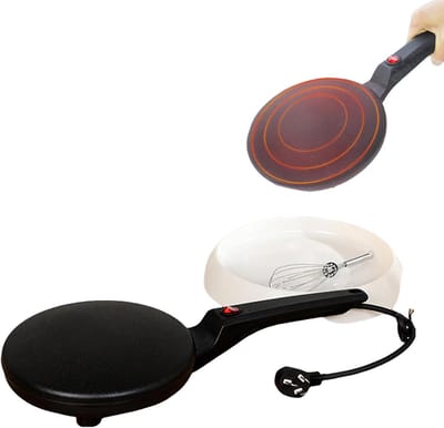 Pancake Maker - Pannenkoekenpan Elektrisch - Ontbijt Maken - Antiaanbaklaag - 20 x 46 x 8 cm - Zwart